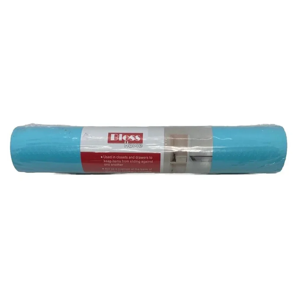 Bloss Home One Roll Blue Shelf Liner Protective Mat Plastic EVA 30 x 450 cm New